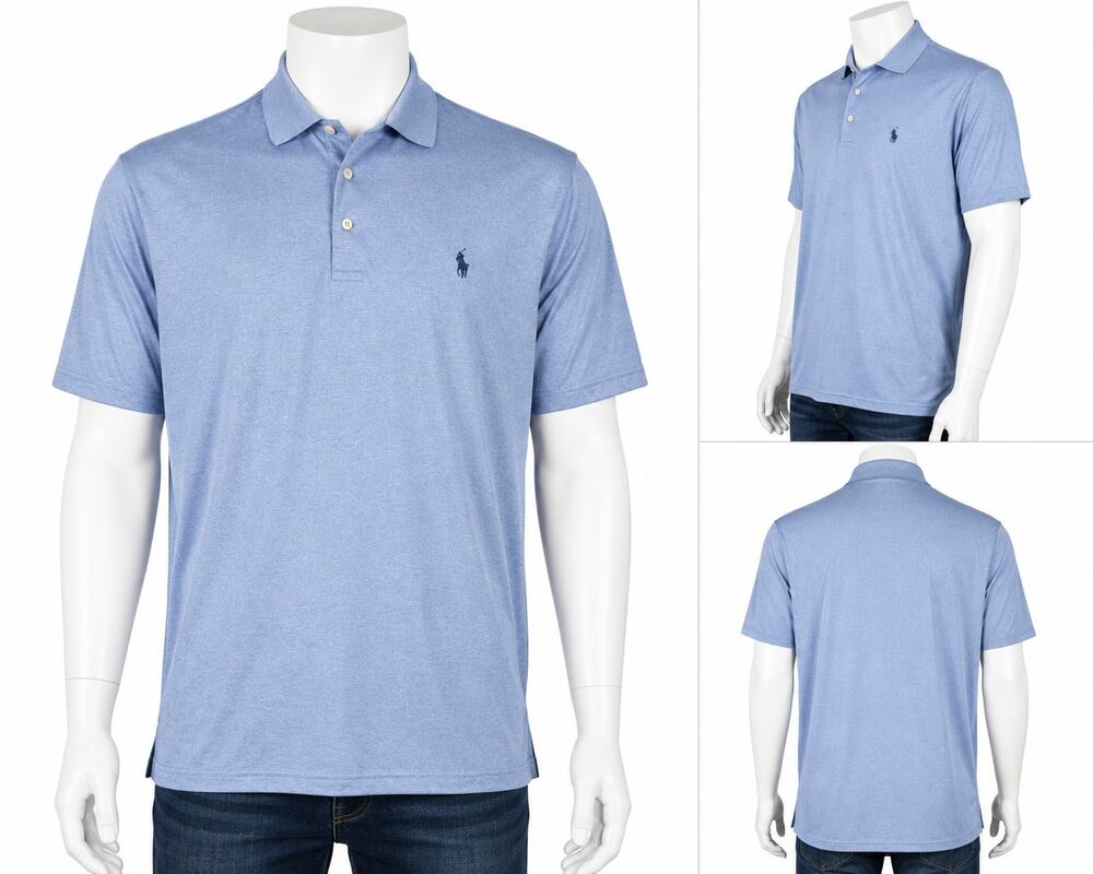 Polo Ralph Lauren Performance Polo Shirt Men's XL Blue Stretch Golf Short Sleeve